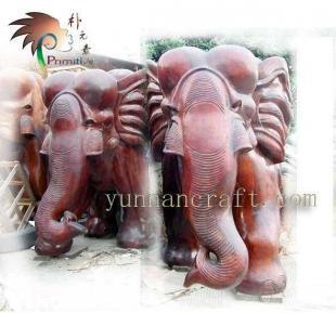 木雕大象批发指南 140厘米规格与选购要点